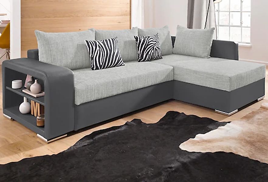 COLLECTION AB Ecksofa »John L-Form« mit Bettfunktion, wahlweise mit Federke günstig online kaufen