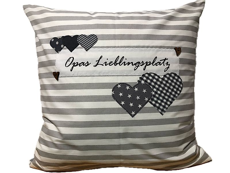 Ammerkind Dekokissen Landhausstil Kissenhülle *Opas Lieblingsplatz* günstig online kaufen