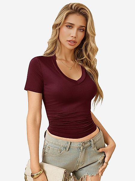 Imily Bela T-Shirt Damen Sexy Kurzarmtops (Packung, 1-tlg., 1per-Pack) einf günstig online kaufen