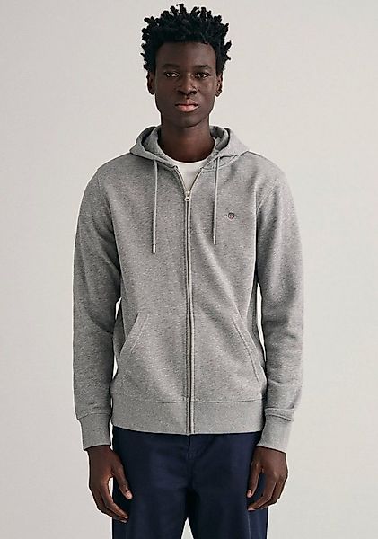 Gant Kapuzensweatjacke REG SHIELD FULL ZIP HOODIE mit Logostickerei auf der günstig online kaufen