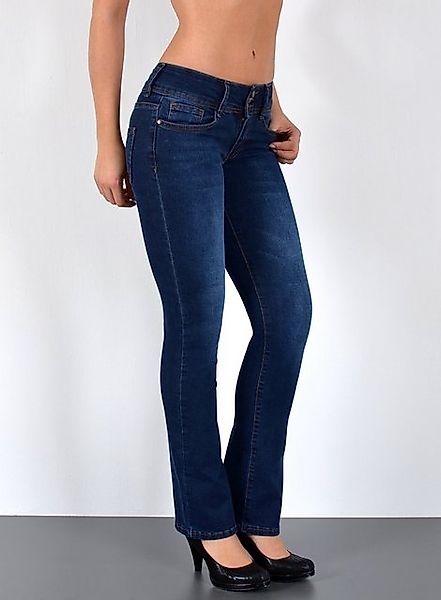 ESRA Bootcut-Jeans Damen Flared Jeans Bootcut Damen Jeanshose Schlaghose Sc günstig online kaufen