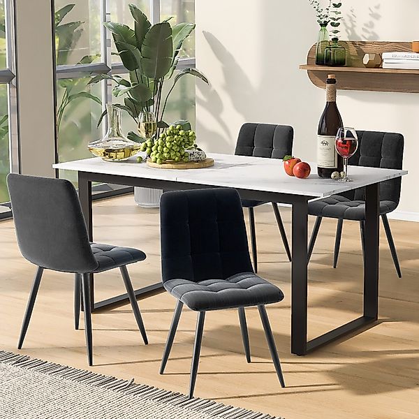 MODFU Esstisch Esstisch Teleskoptisch,Moderne Esstisch,mit Marmoroptik,Esst günstig online kaufen