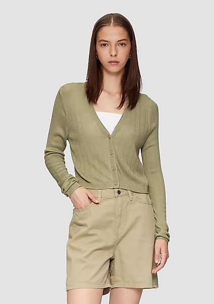 QS Cardigan Strickjacke Verkürzte Strickjacke aus günstig online kaufen