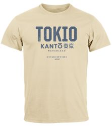 Neverless Print-Shirt Herren T-Shirt Frontprint Tokyo günstig online kaufen
