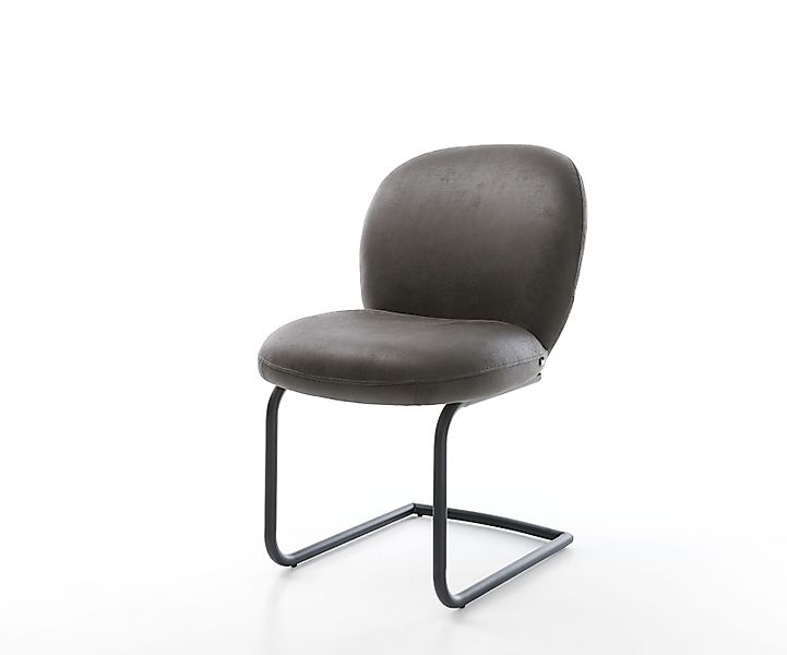 Freischwinger Nube-Flex Mikrofaser Anthrazit Vintage Freischwinger rund Sch günstig online kaufen