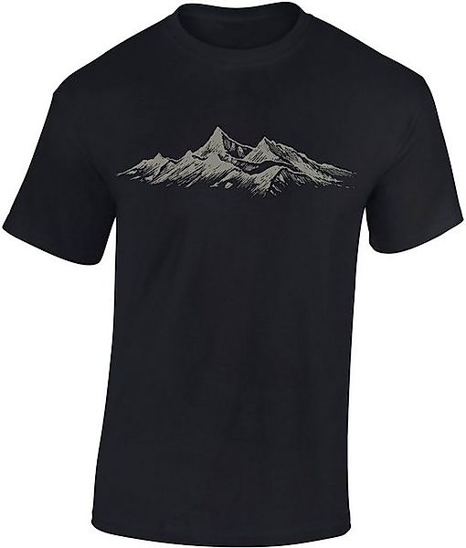 Baddery Print-Shirt Wander T-Shirt: "Alpengipfel" - günstig online kaufen