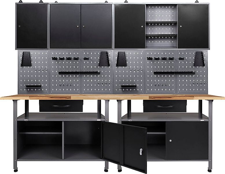 ONDIS24 Werkstatt-Set, 2x Werkbank, 2x Werkstattschrank, günstig online kaufen