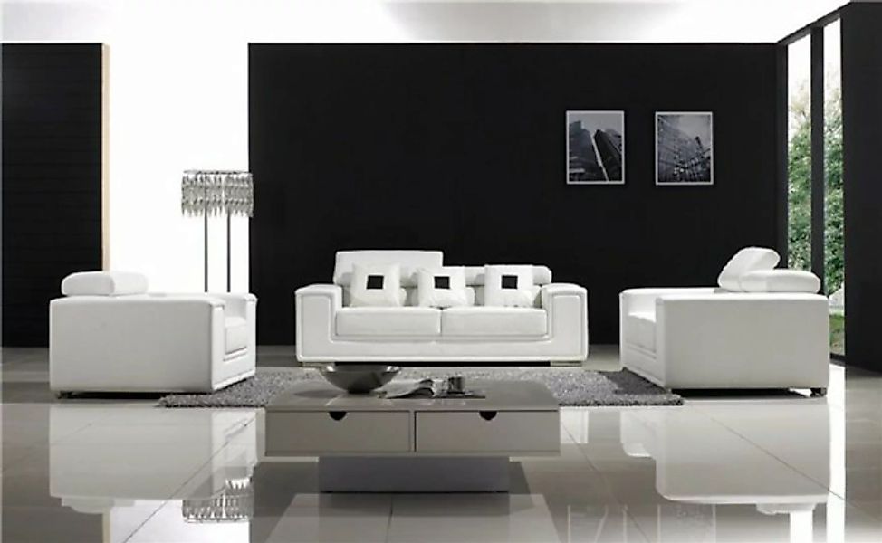 JVmoebel Sofa Ledersofa Sofas 32 Sitzer Set Polstersofa Couch Designersofa günstig online kaufen