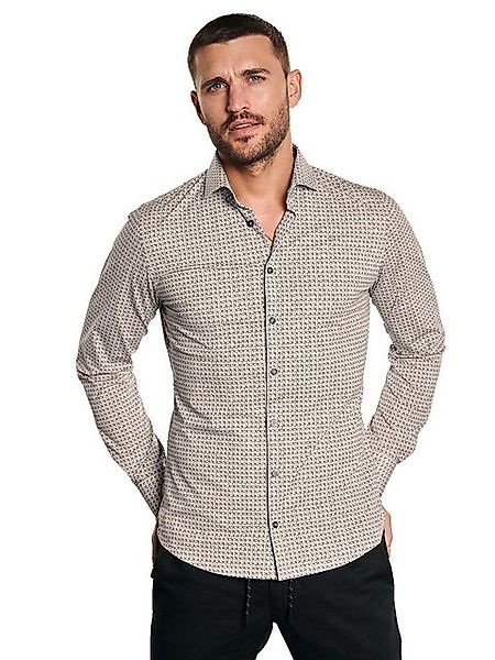 emilio adani Langarmhemd Funktions-Hemd gemustert günstig online kaufen