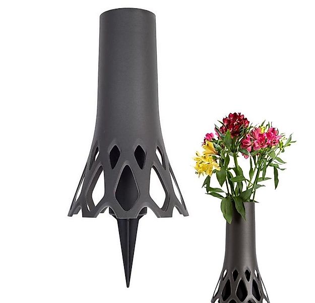 GarPet Blumentopf Grabvase Roseta mit Erdspieß Friedhof Vase Grabschmuck Ku günstig online kaufen
