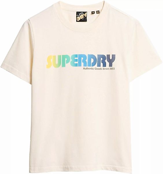 Superdry Kurzarmshirt "RAINBOW LOGO RELAXED T SHIRT" günstig online kaufen