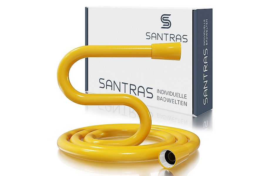 Santras Brauseschlauch Duschschlauch aus Kunststoff 1/2" in Gelb (1,25, 1,5 günstig online kaufen