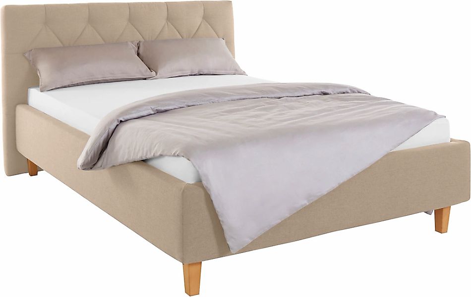 Home affaire Polsterbett "Sunley 100", Kreuzsteppung, Kopfteilhöhe 102 cm, günstig online kaufen
