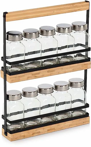 Zeller Present Gewürzständer »Set, 11-tlg., Glas/Metall/Bambus«, (Set, 11 t günstig online kaufen