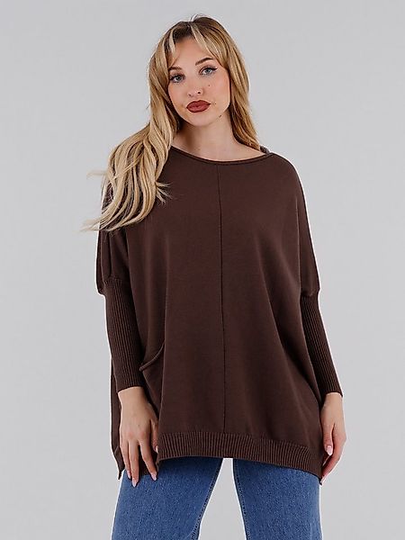 YC Fashion & Style Longpullover Oversized Strickpullover mit Taschen – One günstig online kaufen