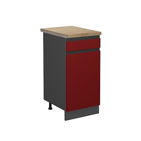 Vicco Küchenunterschrank R-Line Schubladenschrank für die Küche Rot/Anthraz günstig online kaufen