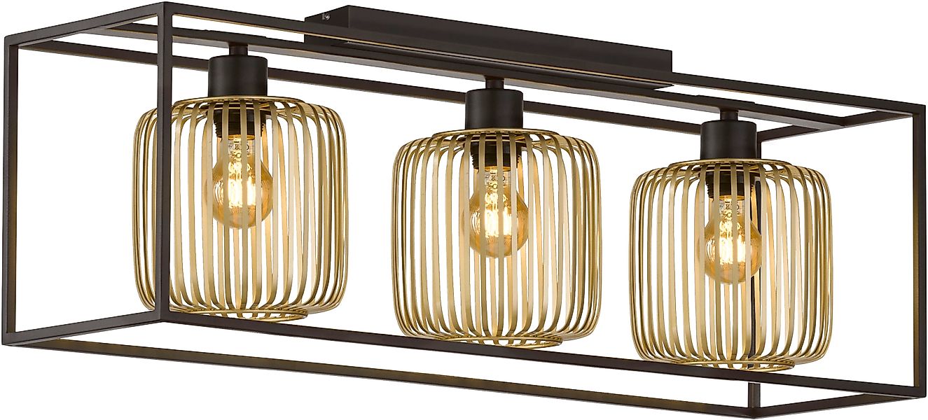 FISCHER & HONSEL Deckenleuchte »CAYDO« E27 1 Stk. Moderne, sandschwarze Leu günstig online kaufen