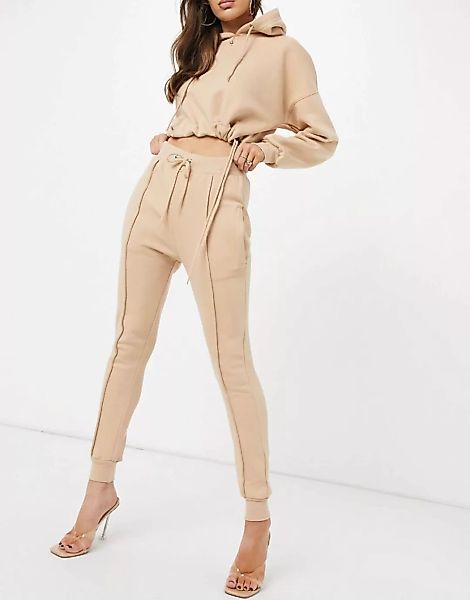 Femme Luxe – Trainingsanzug-Set in Camel-Braun günstig online kaufen