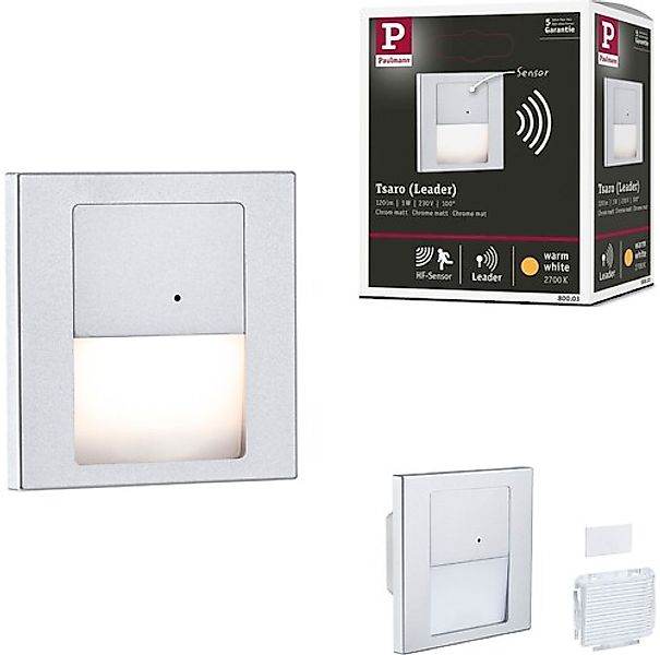 Paulmann LED Einbauleuchte »LED Wandeinbauleuchte Tsaro eckig 80x36mm«, 1 f günstig online kaufen