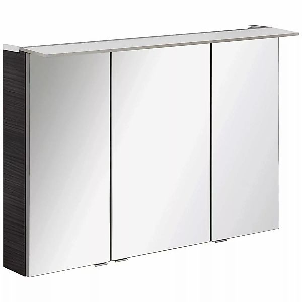 FACKELMANN Spiegelschrank "PE 100 - Dark-Oak", Badmöbel Breite 100 cm, 3 Tü günstig online kaufen