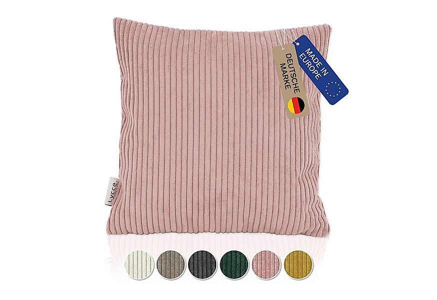 Lycce Dekokissen Kissenbezug aus trendigem Cordstoff (40x40cm), powder rosa günstig online kaufen