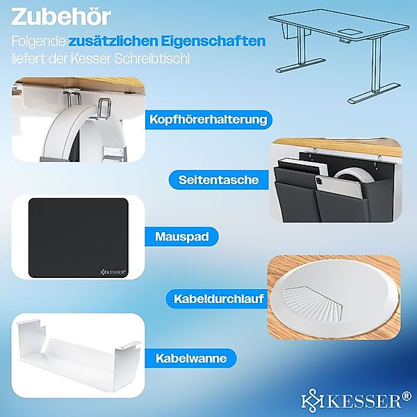 KESSER Schreibtisch, elektrischer & Höhenverstellbarer Computertisch günstig online kaufen
