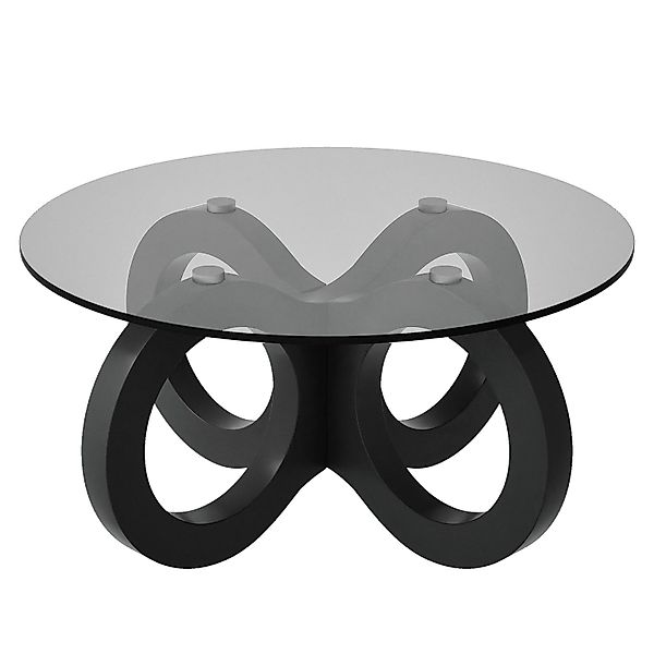 TWSOUL Couchtisch Runder mit Glasplatte Gehärtetes günstig online kaufen