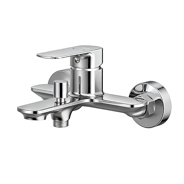 Emke Badarmatur für Badewannen Chrom mit Auslauf Wannenarmatur Einhebelmisc günstig online kaufen