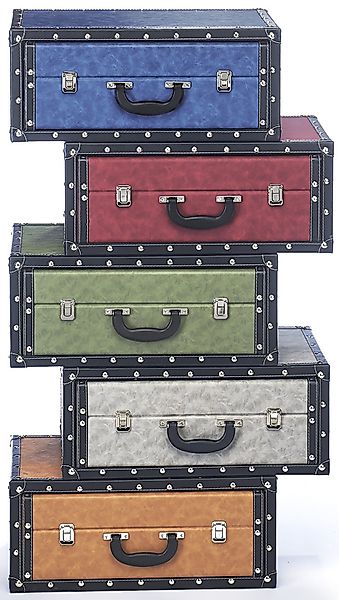 Kobolo Regal Kofferregal in Kofferoptik bunt günstig online kaufen