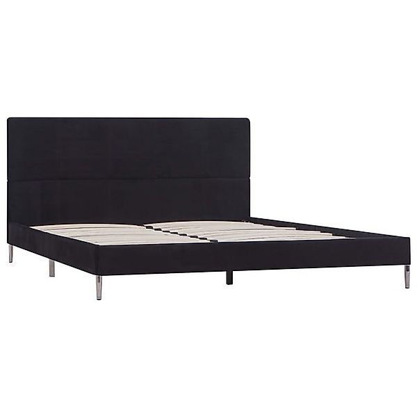 vidaXL Bett Bettgestell ohne Matratze Schwarz Stoff 135x190 cm günstig online kaufen