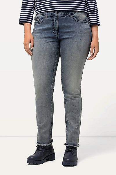 Ulla Popken 5-Pocket-Jeans Jeans Sarah Fransensaum günstig online kaufen