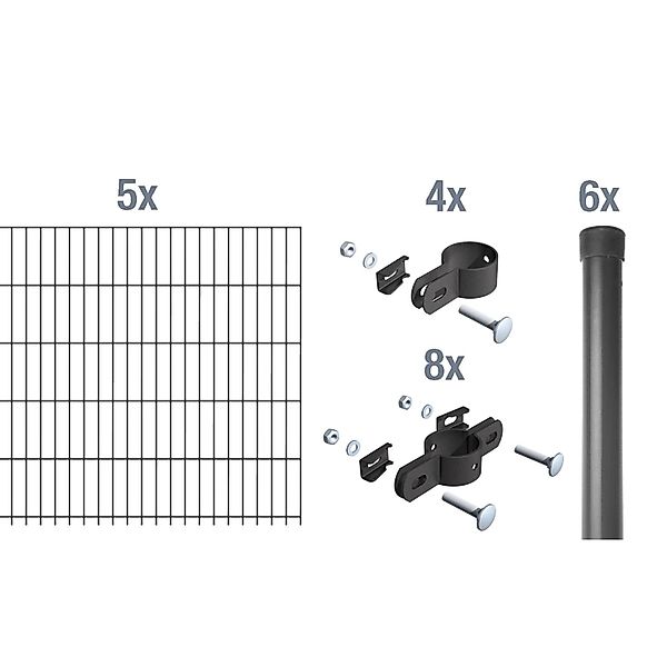 Metallzaun Grund-Set Einstabmatte Anthrazit z. Einbetonieren 75 cm  x 1000 günstig online kaufen