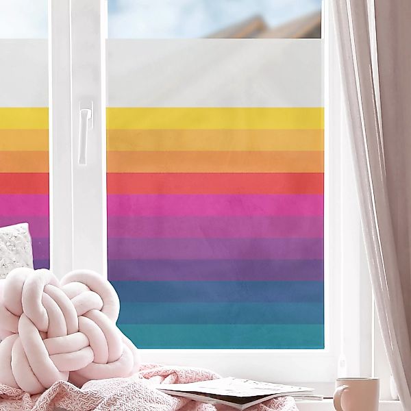 Fensterfolie Retro Regenbogen Streifen günstig online kaufen
