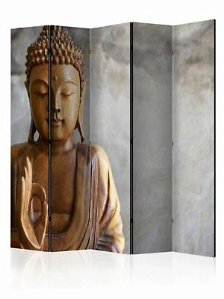 artgeist Paravent Buddha II [Room Dividers] braun/grau Gr. 225 x 172 günstig online kaufen