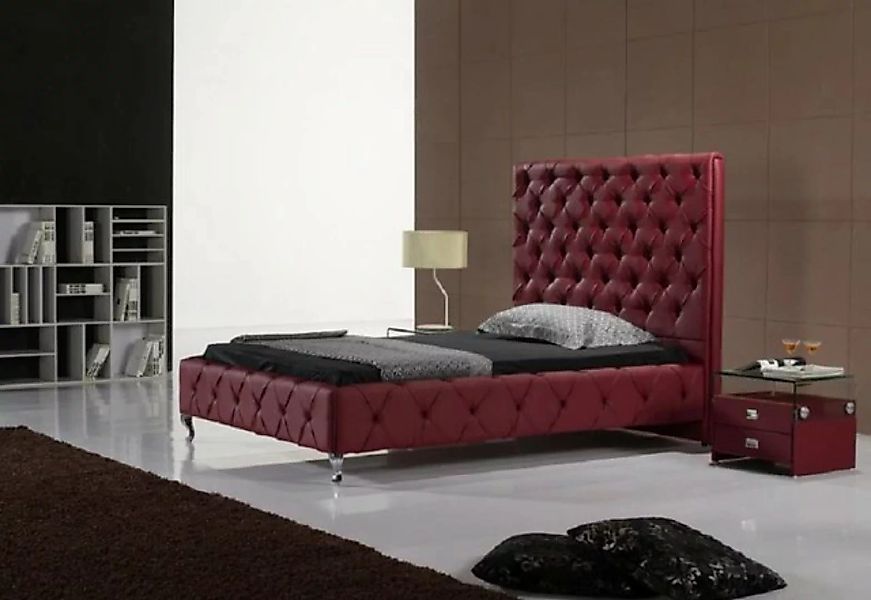 JVmoebel Bett Designer Bett Chesterfield Leder Hotel Betten Doppel Schlaf Z günstig online kaufen