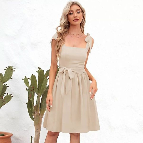 RUZU UG Dirndl Rock Damenmode Kleid gebundener Sommerrock Slip-Kleid Bustie günstig online kaufen