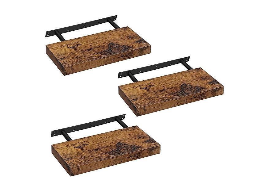 VASAGLE Wandregal, 3-tlg., Wandboard, Bereite 40 / 60 / 80 cm, Schweberegal günstig online kaufen