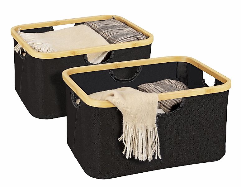 WENKO Wäschekorb "Modell Ecori", (Set, 2 St.), Aufbewahrungskörbe, recycelt günstig online kaufen