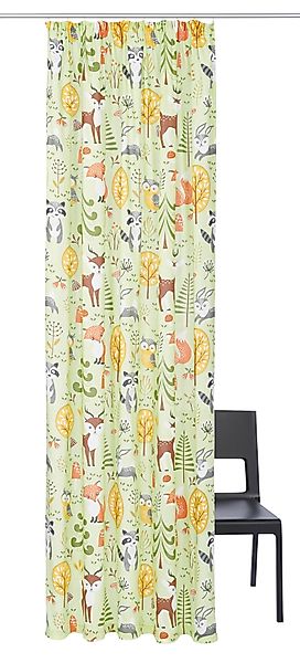 my home Gardine Waldtiere, Kräuselband (1 günstig online kaufen