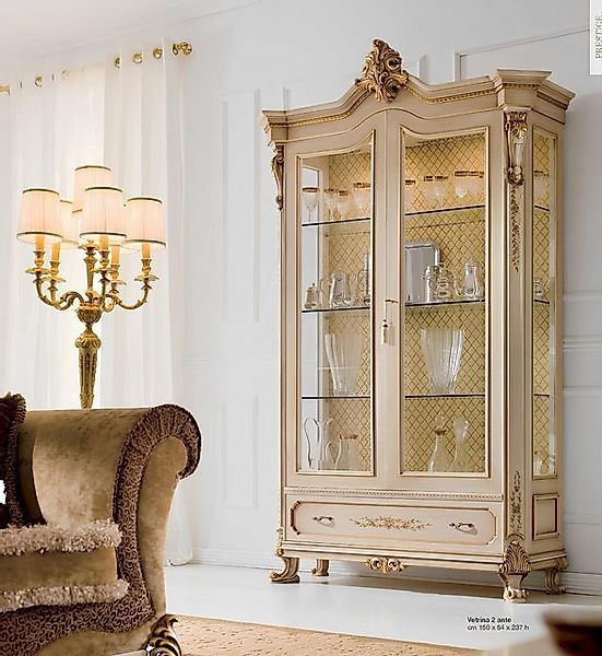 JVmoebel Vitrine Vitrine Luxus Schränke Vitrinen Holz Wohnzimmer Möbel Schr günstig online kaufen