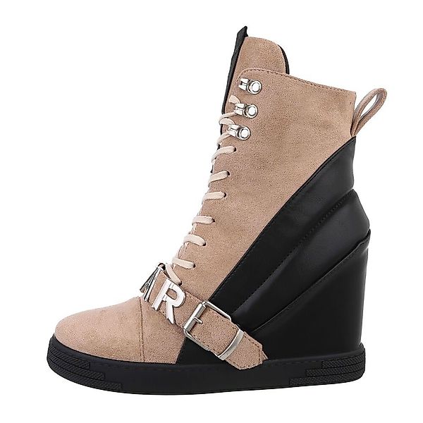Ital-Design Damen Freizeit Schnürstiefelette (85379516) Keilabsatz/Wedge günstig online kaufen
