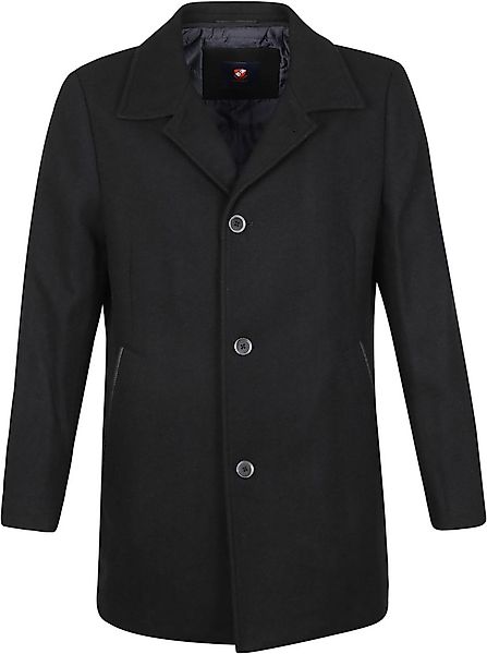 Suitable Geke Coat Woolmix Uni Schwarz - Größe 52 günstig online kaufen