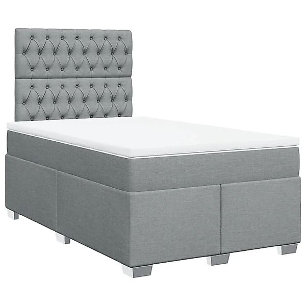 vidaXL Boxspringbett mit Matratze Hellgrau 120x190 cm Stoff 3292734 günstig online kaufen