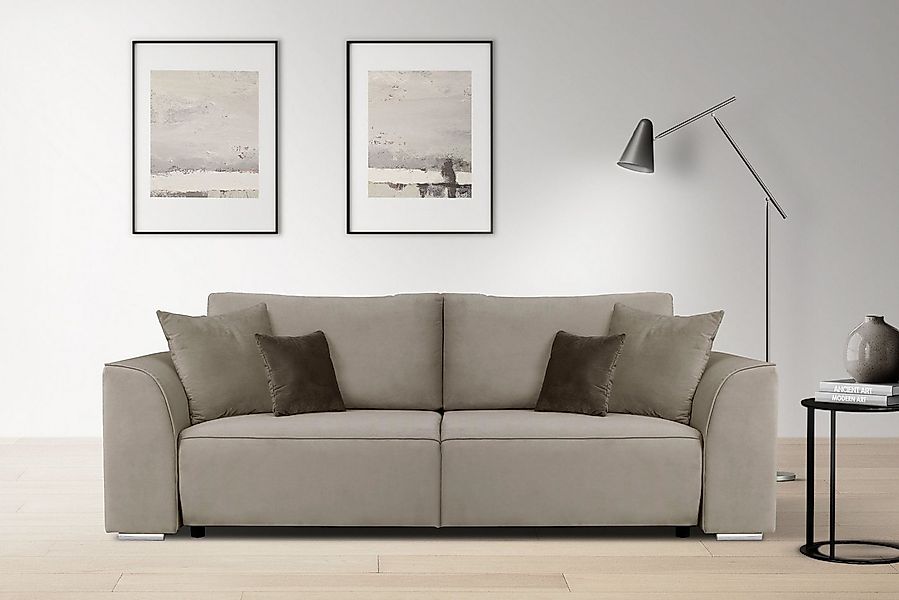 INOSIGN 3-Sitzer "BEATRICE, B: 250 cm - wahlweise mit Bettfunktion" u. Bett günstig online kaufen