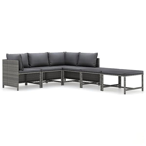 vidaXL Gartenlounge-Set 6-tlg. Garten-Lounge-Set mit Kissen günstig online kaufen