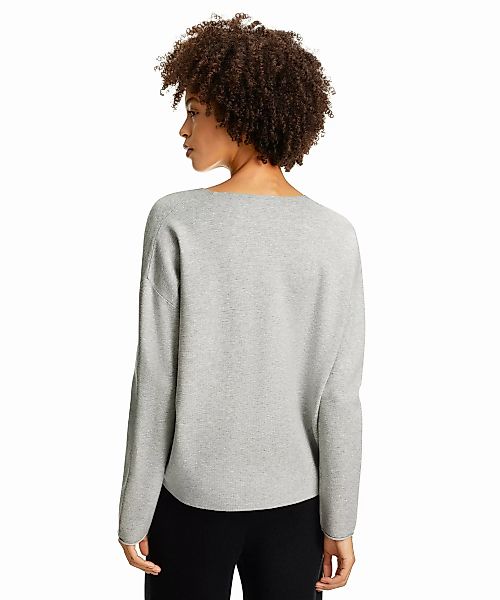 FALKE Damen Pullover V-Ausschnitt, XS, Grau, Uni, 64159-382001 günstig online kaufen