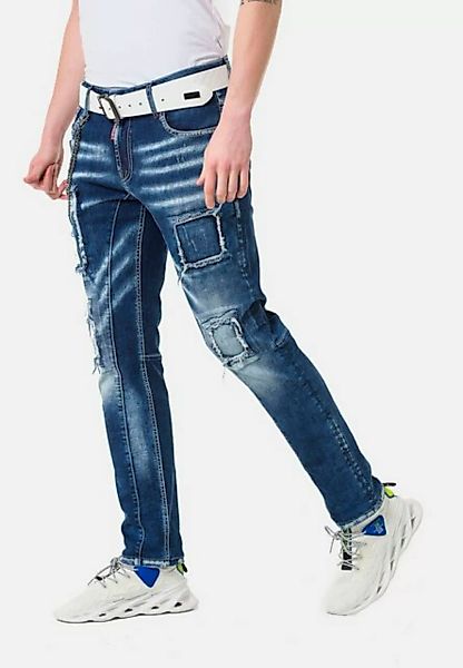 Cipo & Baxx Straight-Jeans im coolen Used-Look günstig online kaufen