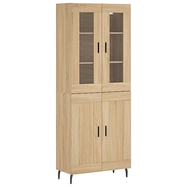 vidaXL Highboard Sonoma-Eiche 69,5x34x180 cm Holzwerkstoff 3198356 günstig online kaufen