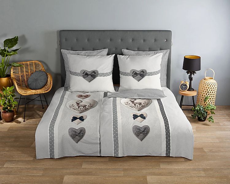 good morning Wendebettwäsche "Bernet" 3 Stk. 100% Baumwolle, Renforcé, Reiß günstig online kaufen