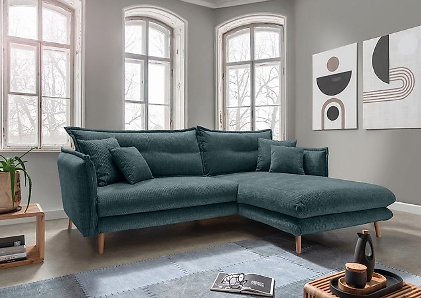 INOSIGN Ecksofa »Lazio modern und bequem, schmale Armlehnen, tolle Detailve günstig online kaufen